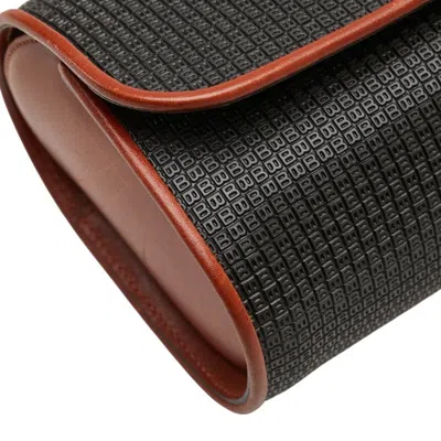 Pre-owned Bally Black Brown Pvc Leather Shoulder Bag () In Multi