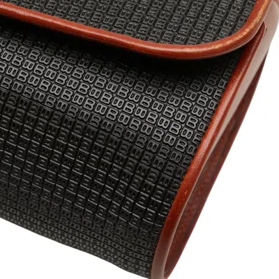 Pre-owned Bally Black Brown Pvc Leather Shoulder Bag () In Multi