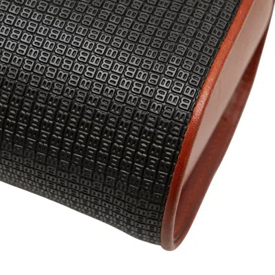 Pre-owned Bally Black Brown Pvc Leather Shoulder Bag () In Multi