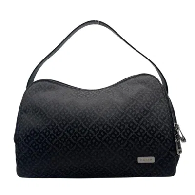 Pre-owned Bally Black Canvas Leather Handbag Tote Bag ()
