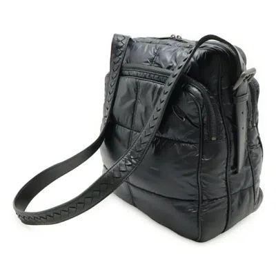 Pre-owned Bottega Veneta Black Nylon Leather Shoulder Bag ()