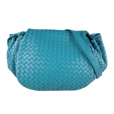 Pre-owned Bottega Veneta Blue Leather Shoulder Bag ()