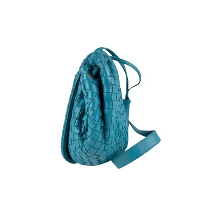 Pre-owned Bottega Veneta Blue Leather Shoulder Bag ()