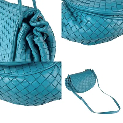 Pre-owned Bottega Veneta Blue Leather Shoulder Bag ()