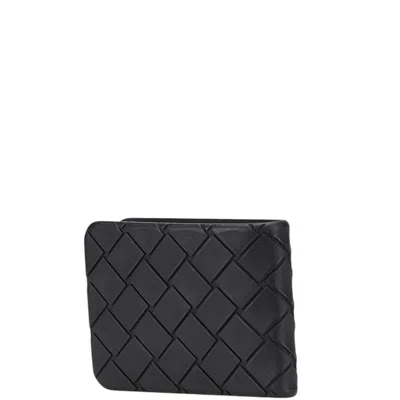 Pre-owned Bottega Veneta Black Rubber Bill Wallet (bi-fold) ()
