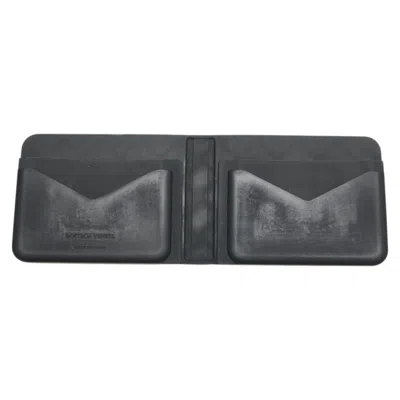 Pre-owned Bottega Veneta Black Rubber Bill Wallet (bi-fold) ()