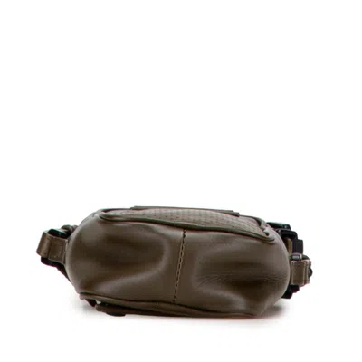 Pre-owned Bottega Veneta Green Khaki Leather Shoulder Bag () In Multi