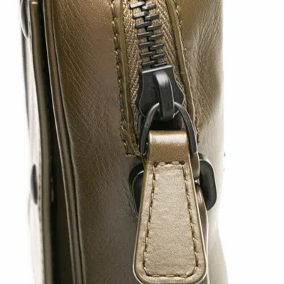 Pre-owned Bottega Veneta Green Khaki Leather Shoulder Bag () In Multi