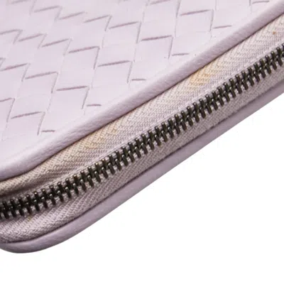 Pre-owned Bottega Veneta Purple Leather Long Wallet (bi-fold) ()