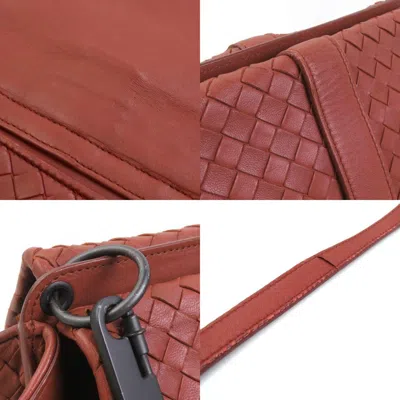Pre-owned Bottega Veneta Red Brown Leather Shoulder Bag ()