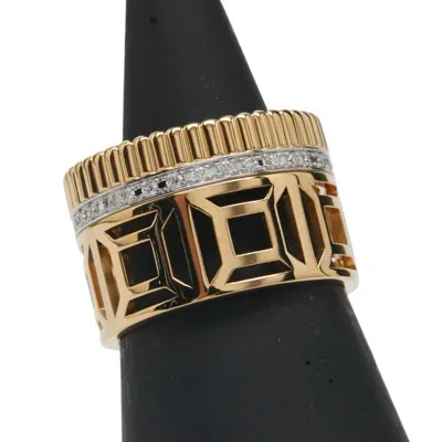 Pre-owned Boucheron Gold Silver Yellow Gold (18k) White Gold (18k) Band Ring () In Multi