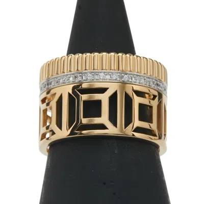 Pre-owned Boucheron Gold Silver Yellow Gold (18k) White Gold (18k) Band Ring () In Multi
