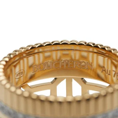 Pre-owned Boucheron Gold Silver Yellow Gold (18k) White Gold (18k) Band Ring () In Multi