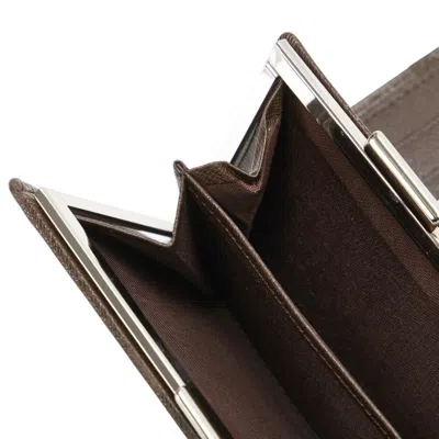 Pre-owned Burberry Beige Brown Canvas Leather Wallet (bi-fold) () In Multi