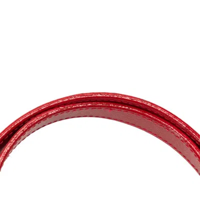 Pre-owned Burberry Beige Red Color Leather Tote Bag () In Multi