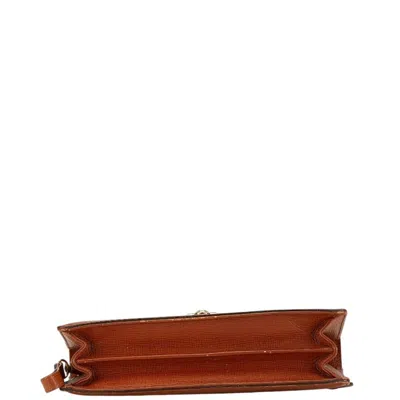 Pre-owned Burberry Brown Leather Clutch Bag ()