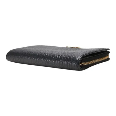 Pre-owned Burberry Black Leather Long Wallet (bi-fold) ()