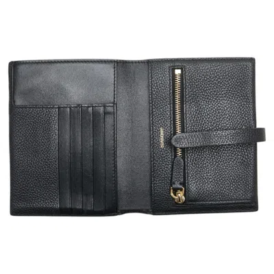 Pre-owned Burberry Black Leather Wallet (bi-fold) ()