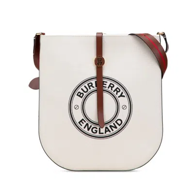 Pre-owned Burberry Beige Brown Canvas Shoulder Bag ()