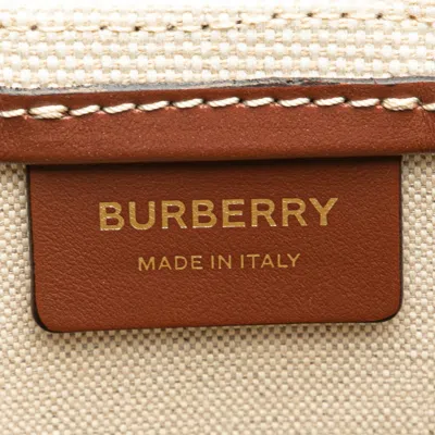 Pre-owned Burberry Beige Brown Canvas Shoulder Bag ()