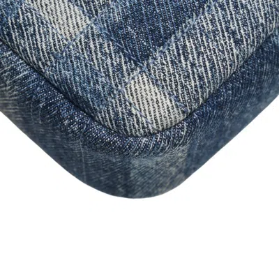 Pre-owned Burberry Blue Denim Leather Shoulder Bag ()