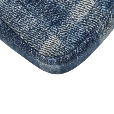 Pre-owned Burberry Blue Denim Leather Shoulder Bag ()