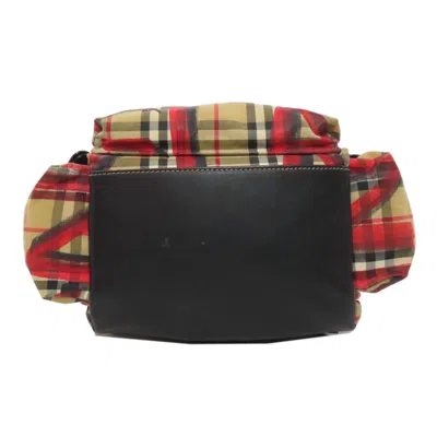 Pre-owned Burberry Brown Red Color Nylon Backpack () In Multi