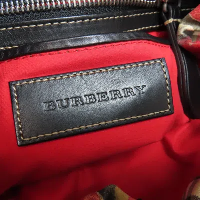 Pre-owned Burberry Brown Red Color Nylon Backpack () In Multi