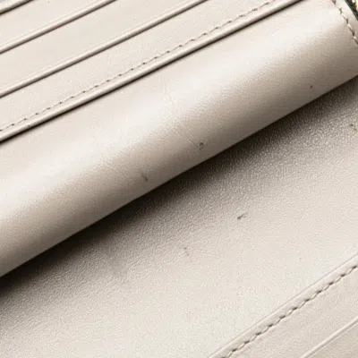 Pre-owned Burberry Gray Leather Long Wallet (bi-fold) ()