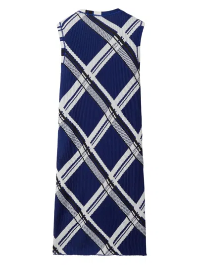 Burberry Women Check Motif Silk Dress In Multi