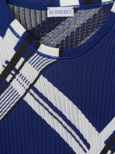 Burberry Women Check Motif Silk Dress In Multi