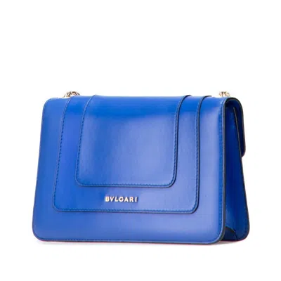 Pre-owned Bvlgari Blue Leather Shoulder Bag ()