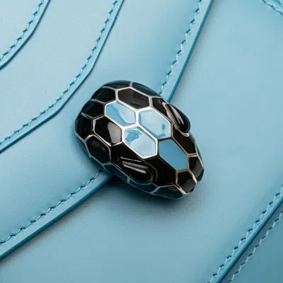 Pre-owned Bvlgari Blue Leather Shoulder Bag ()