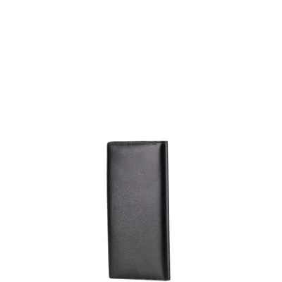Pre-owned Cartier Black Leather Long Wallet (bi-fold) ()