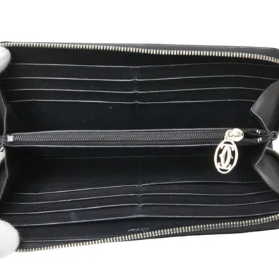 Pre-owned Cartier Black Patent Leather Long Wallet (bi-fold) ()