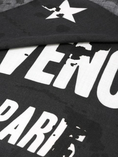 Shop Givenchy Distressed Logo Print Scarf In 1