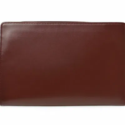 Pre-owned Cartier Bordeaux Leather Clutch Bag () In Burgundy