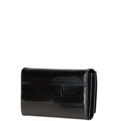 Pre-owned Cartier Black Long Wallet (bi-fold) ()