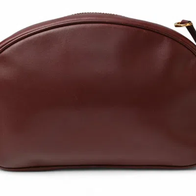 Pre-owned Cartier Bordeaux Leather Shoulder Bag () In Burgundy