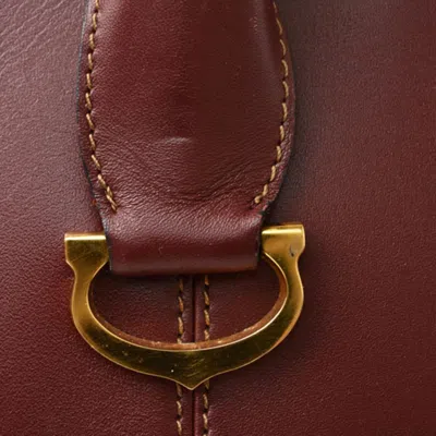 Pre-owned Cartier Bordeaux Leather Tote Bag () In Burgundy