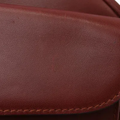 Pre-owned Cartier Bordeaux Leather Shoulder Bag () In Burgundy