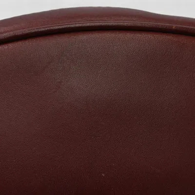 Pre-owned Cartier Bordeaux Leather Shoulder Bag () In Burgundy