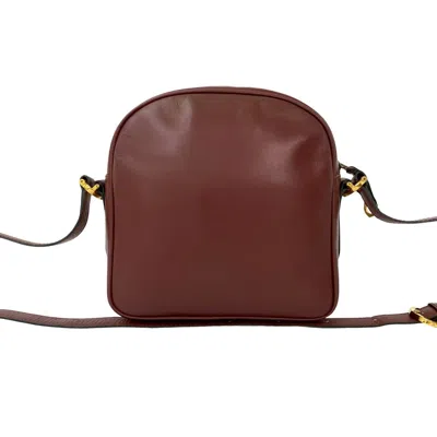 Pre-owned Cartier Wine Red Leather Pochette Shoulder Bag () In Burgundy