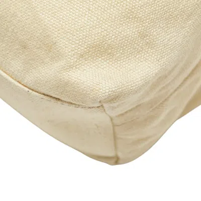 Pre-owned Celine Beige Yellow Canvas Leather Tote Bag () In Multi