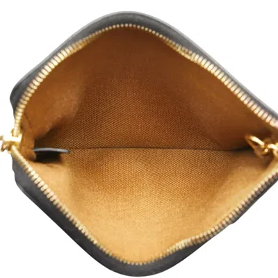 Pre-owned Celine Black Brown Pvc Coin Purse/coin Case () In Multi