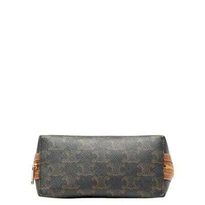 Pre-owned Celine Black Brown Pvc Leather Shoulder Bag () In Multi