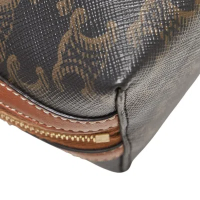 Pre-owned Celine Black Brown Pvc Leather Shoulder Bag () In Multi