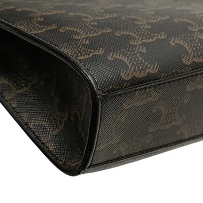 Pre-owned Celine Black Brown Pvc Leather Shoulder Bag Tote Bag () In Multi