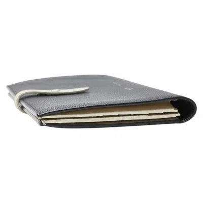 Pre-owned Celine Black Gray Leather Long Wallet (bi-fold) () In Multi