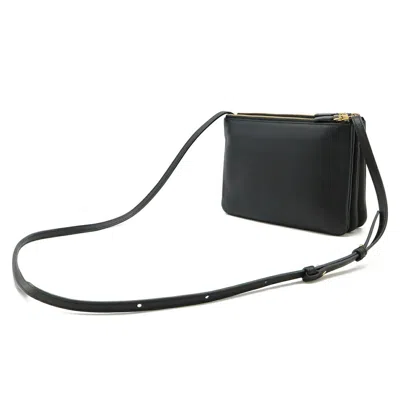 Pre-owned Celine Black Leather Pochette Shoulder Bag ()